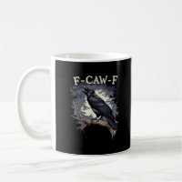 F Caw F Pássaro Engraçado Corvo Design Criativo Ca