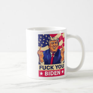 Caneca De Café F%ck Você Biden Engraçado Trump