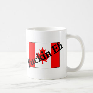 Caneca De Café F*ckin Eh (bandeira canadense)