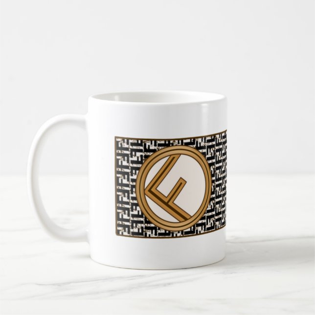 Caneca De Café F Fendi Design (Esquerda)