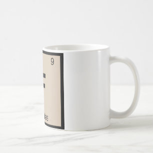 Caneca De Café F - Flautas Símbolo da Tabela Periódica de Química