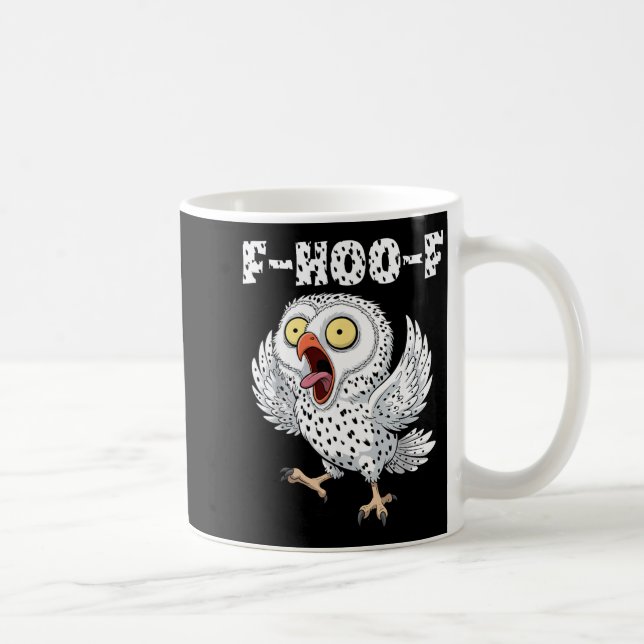 Caneca De Café F-hoo-f Owl Meme – Funny Screaming Owl Bird Meme G (Direita)