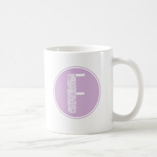 Caneca De Café F Monograma Floral Inicial