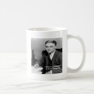 Caneca De Café F Scott Fitzgerald "Action Is Character" Oferece