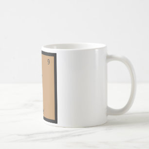 Caneca De Café F - Símbolo da mesa periódica da química do