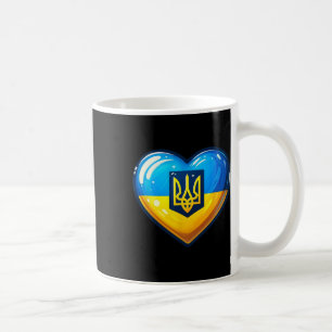 Caneca De Café Fã Bynner Ucraniano Bandeira da Ucrânia Arte Coraç