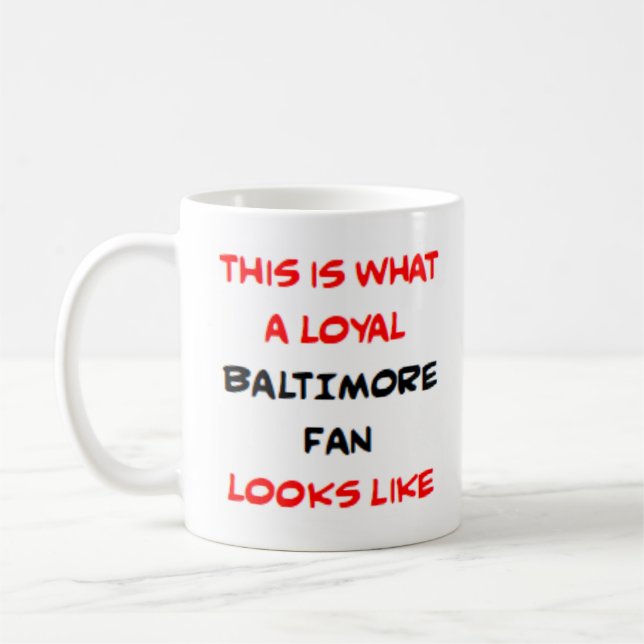 Caneca De Café fã de Baltimore, leal (Esquerda)
