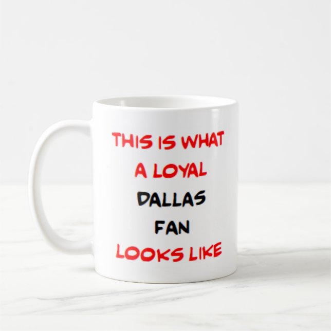 Caneca De Café fã de Dallas, leal (Esquerda)