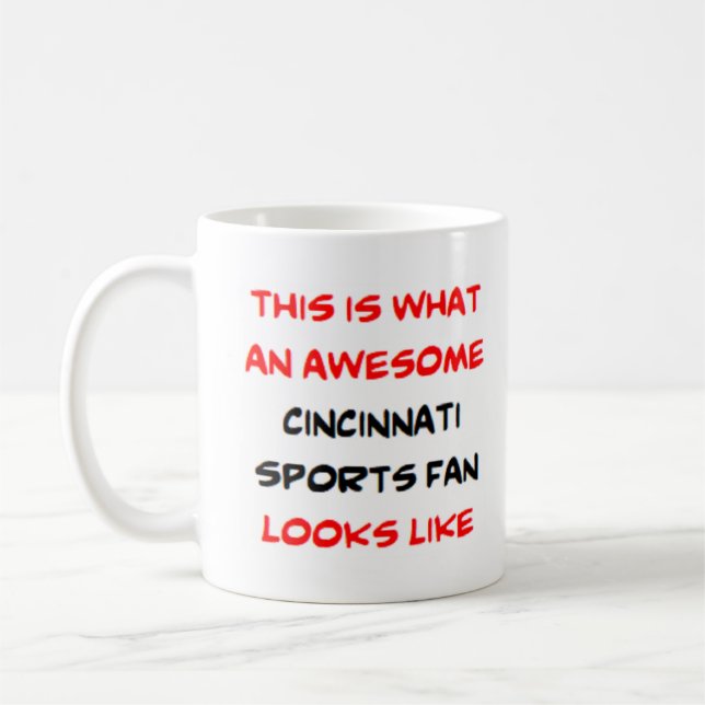 Caneca De Café fã de esportes cincinnati, incrível (Esquerda)