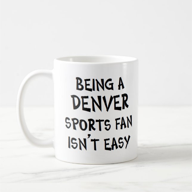 Caneca De Café fã de esportes de denver, sendo (Esquerda)