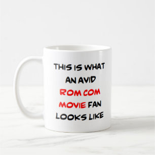 Caneca De Café fã de filmes do rom com, avid