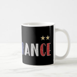 Caneca De Café Fã De Futebol Da França Mostra Bandeira Francesa