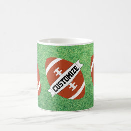 Caneca De Café Fã de futebol ou coca-café com nome de equipe pers