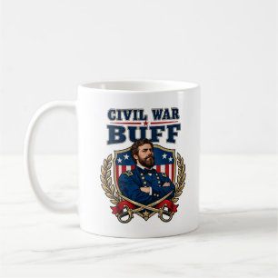 Caneca De Café Fã de General Americano da História da Guerra Civi