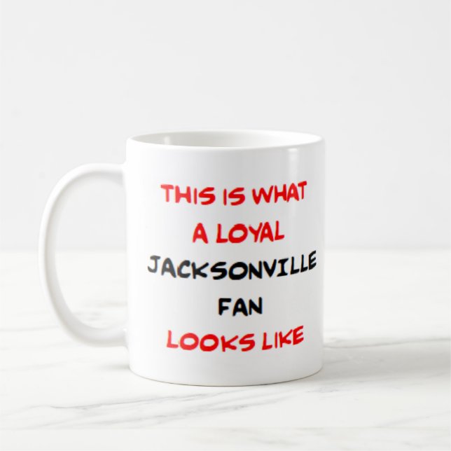 Caneca De Café fã de jacksonville, leal (Esquerda)