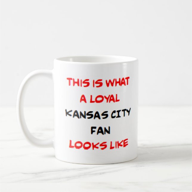 Caneca De Café fã de kansas city, leal (Esquerda)