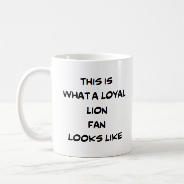 Caneca De Café fã de leão, leal (Esquerda)