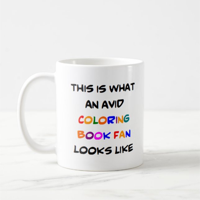 Caneca De Café fã de livro de colorir, ávido (Esquerda)