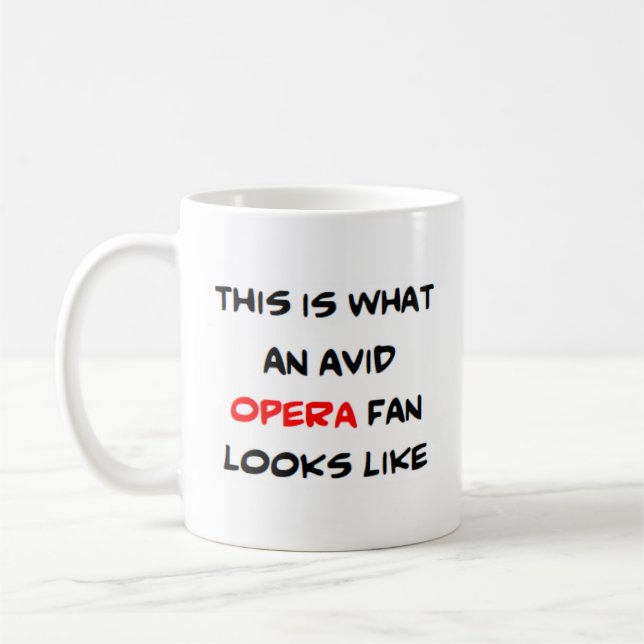 Caneca De Café fã de ópera, ávido (Esquerda)