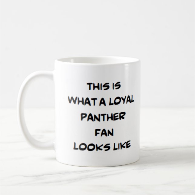 Caneca De Café fã de pantera, leal (Esquerda)