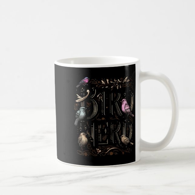 Caneca De Café Fã de Pássaros Engraçado Observação de Pássaros Ob (Direita)