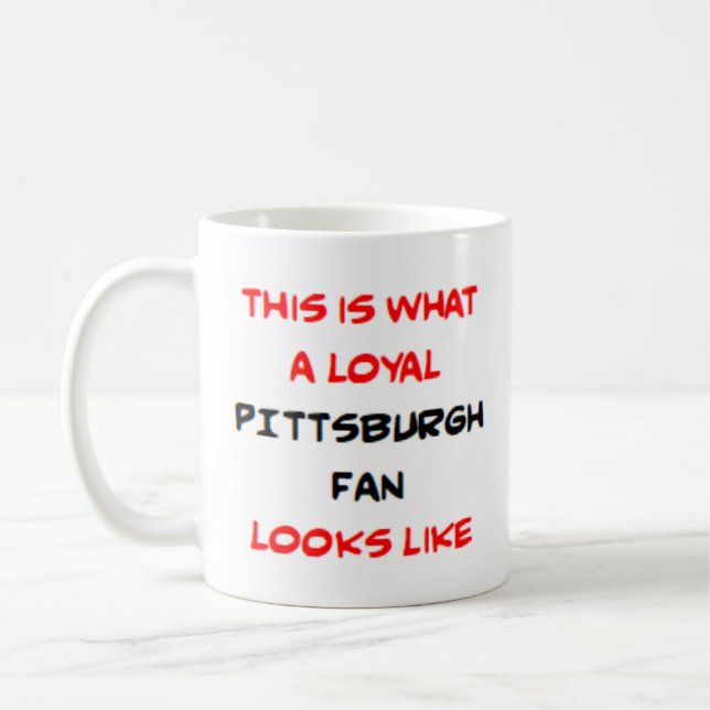 Caneca De Café fã de pittsburgh, leal (Esquerda)