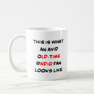 Caneca De Café fã de rádio antigo, ávido