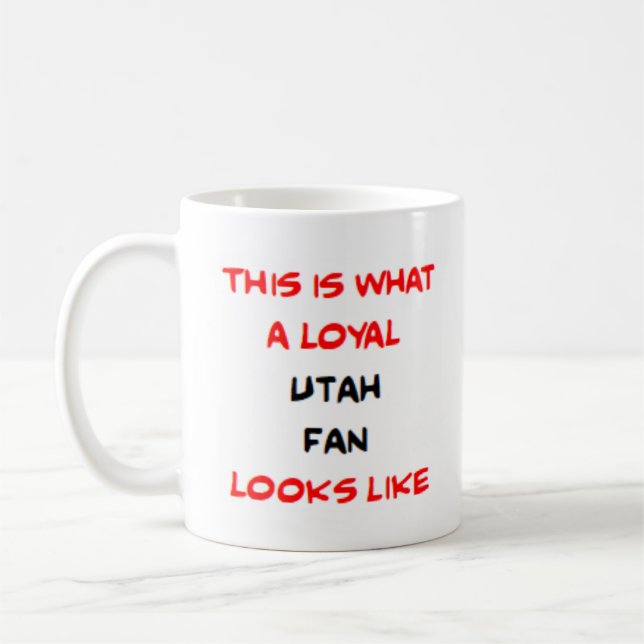 Caneca De Café fã de utah, leal (Esquerda)