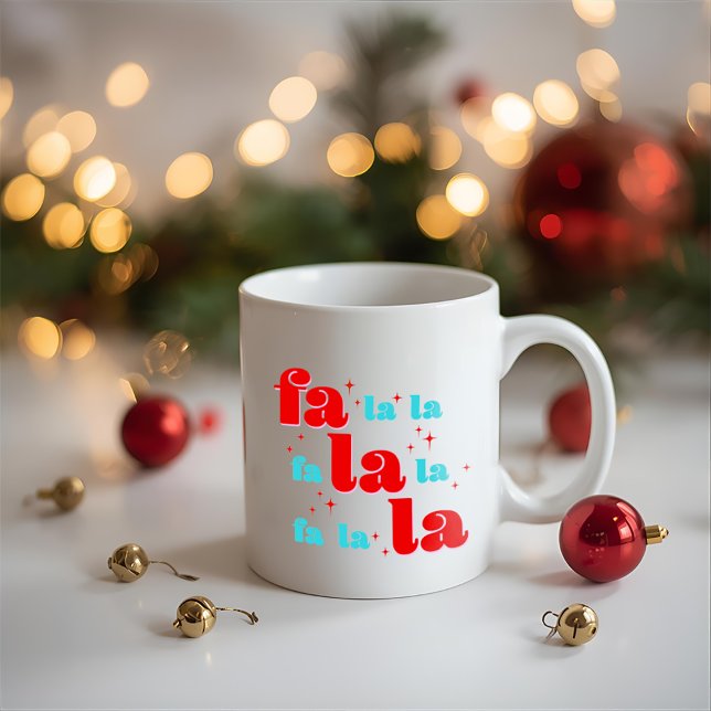 Caneca De Café Fa La La Christmas (Criador carregado)
