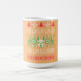 Caneca De Café Fa La La Llama Shirt - Ugly Christmas Sweater Llam
