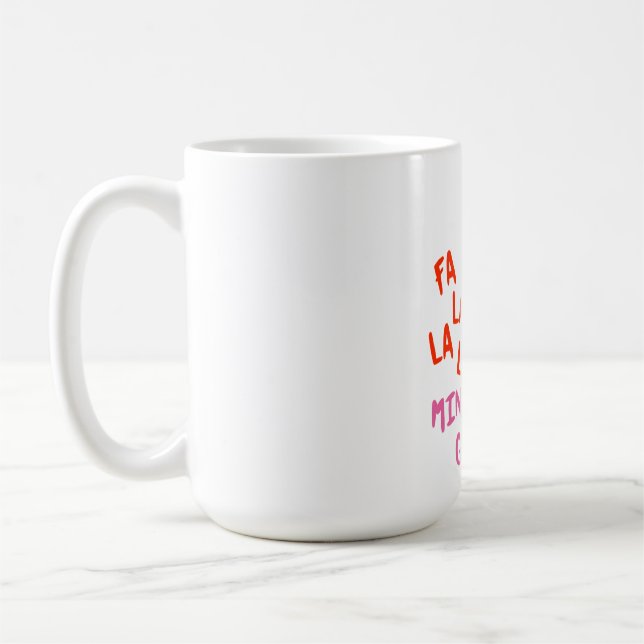Caneca De Café Fa La La mingo Flamingo Para O Natal (Esquerda)