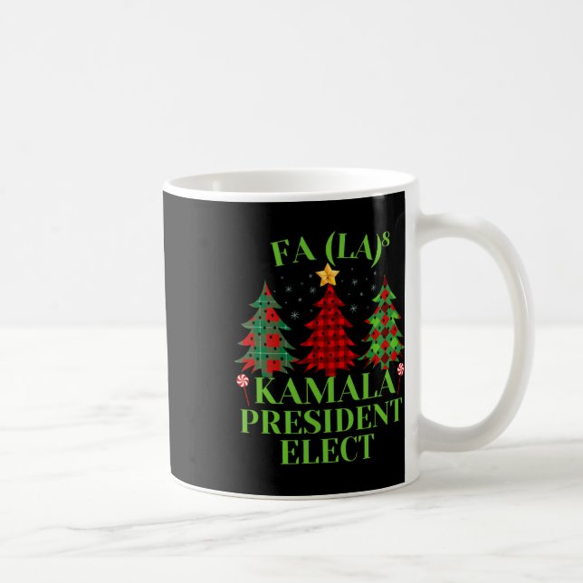 Caneca De Café Fa La Xadrez Natal Kamala Presidente Eleger Ho (Direita)