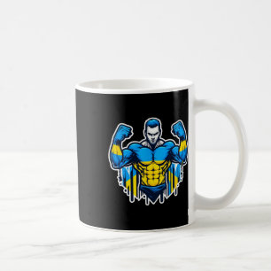 Caneca De Café Fã Ucraniano Inner Ucrânia Bandeira Homem Forte