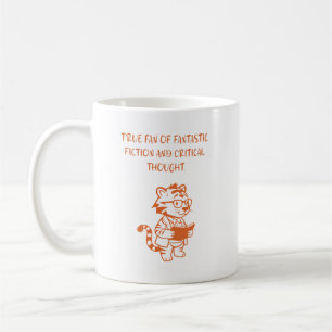 Caneca De Café Fã Verdadeiro de Ficção Fantástica Leitor de Pensa