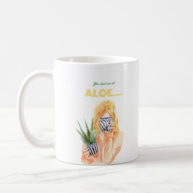 Caneca De Café Fábrica de Planta Botânica Cólvora de Aquarela (Esquerda)
