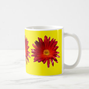 Caneca De Café Fábrica de tapetes coloridos de flor vermelha