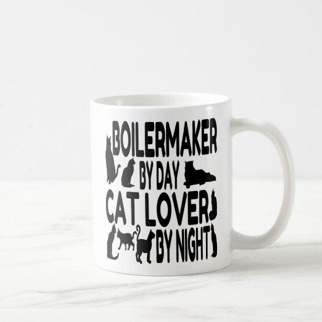 Caneca De Café Fabricante de Boilermaker de Gato (Direita)