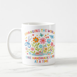Caneca De Café Fabricante de Cartões Artesanais Artesanato em Pap