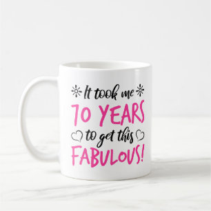 Caneca De Café Fabuloso 70 Birthday