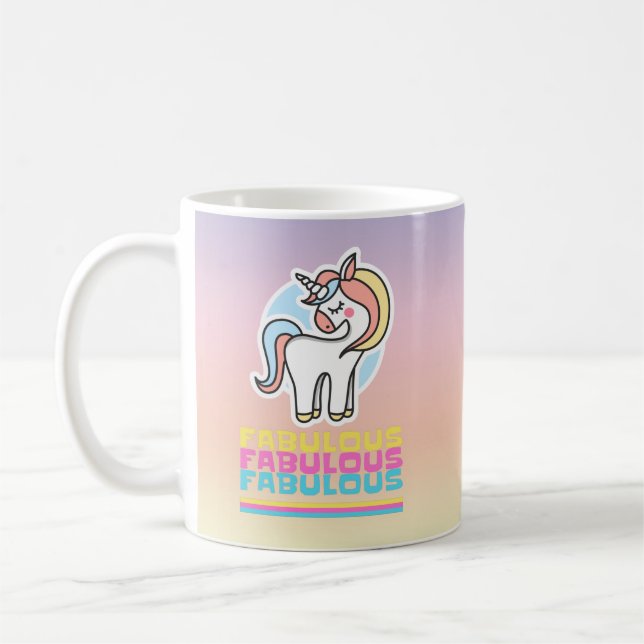 Caneca De Café Fabuloso Unicórnio (Esquerda)