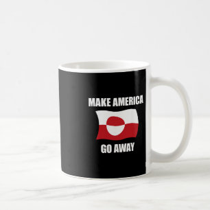 Caneca De Café Faça a América Desaparecer - Bandeira da Groenlând