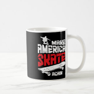 Caneca De Café Faça a América Patinar Novamente Skate Skateboardi