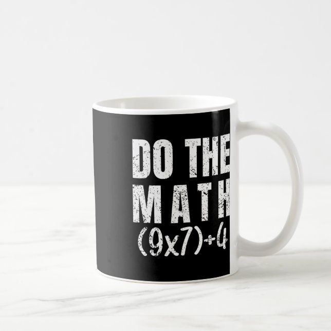 Caneca De Café Faça a Equação Matemática Dia de Ação de Graças Pr (Direita)