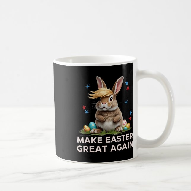 Caneca De Café Faça a Páscoa Grande Novamente Coelhinho Engraçado (Direita)