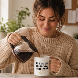 Caneca De Café "Faça agora uma citação motivacional - Dourada-ins