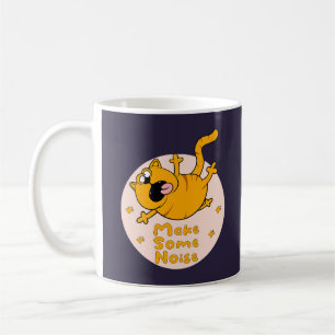 Caneca De Café Faça algum barulho Kawaii Engraçado saltando um ga