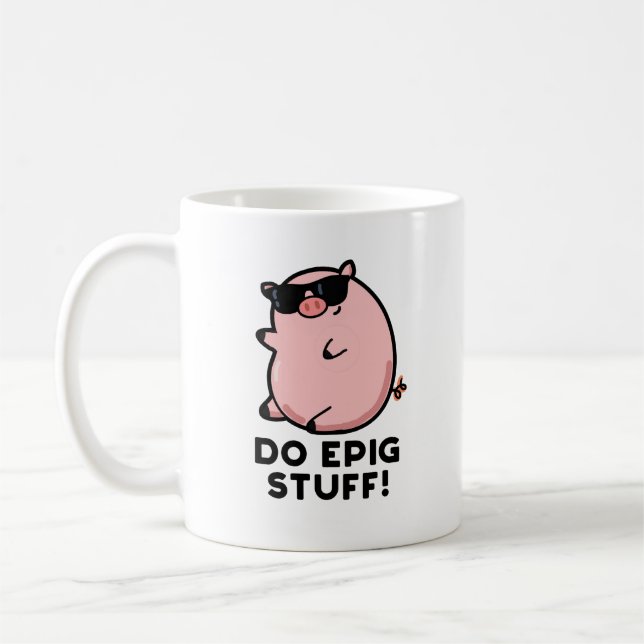 Caneca De Café Faça Coisas Engraçadas Epic Pun (Esquerda)