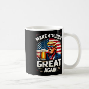 Caneca De Café Faça Excelente De 4 De Julho Novamente, Tremor Cer