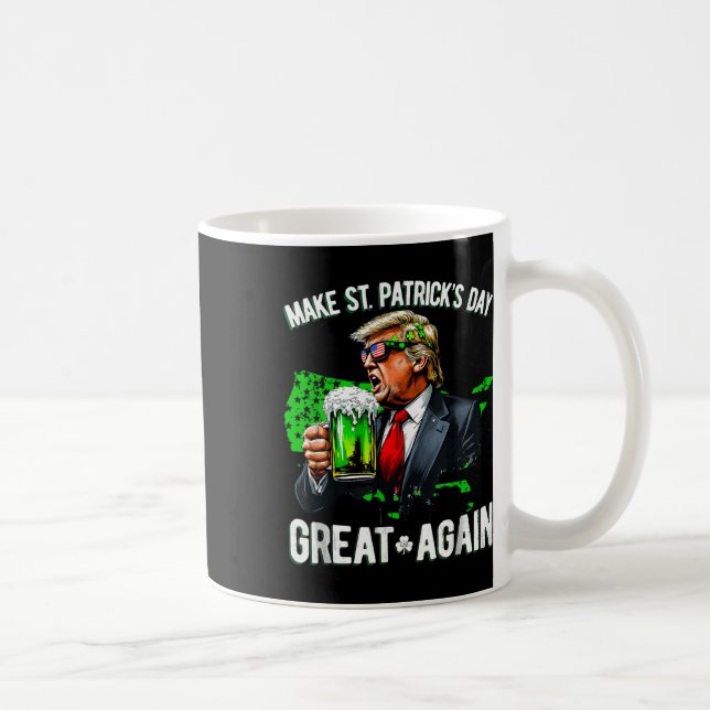Caneca De Café Faça Excelente De Dia de São Patrício Novamente Ca (Direita)