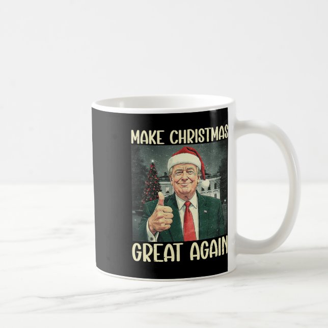 Caneca De Café Faça Excelente De Natal Novamente Papais noeis Eng (Direita)